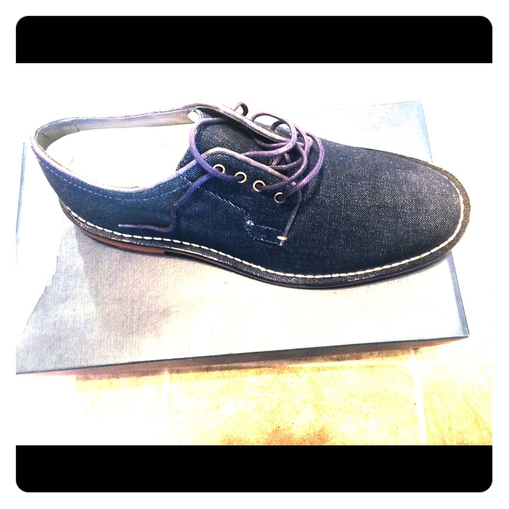 Denim blue cole haan oxfords